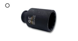 Ceta Form 36 mm 1/2” 12 Köşe Derin Havalı Lokma Anahtar C64-B36