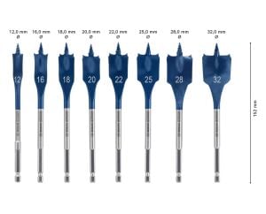 Bosch 12-32 mm 8’li Expert Yaprak Matkap Ucu Seti 2608900335