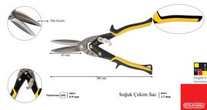Ceta Form 300 mm Mafsallı Sac Makası (Uzun Kesim) J04-300S