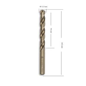 MTE 11,5 mm Paslanmaz Matkap Ucu Altın Seri HSS-E DIN 338