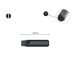 Ceta Form 5/16'' 8 x 30mm Darbeli Kullanım İçin Düz Bits Uç CB/516SL08