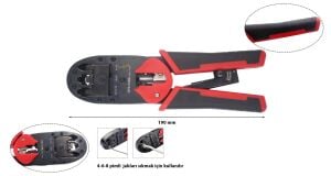 Ceta Form 190 mm Jak Sıkma Pensesi (Telefon/Data) -4P-6P-8P E69-T468