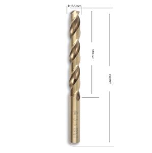 MTE 13,5 mm Paslanmaz Matkap Ucu Altın Seri HSS-E DIN 338
