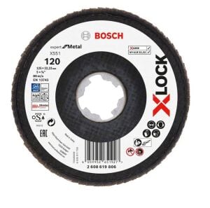 Bosch X-LOCK Flap Disk 125 mm 120 Kum X551 2608619806