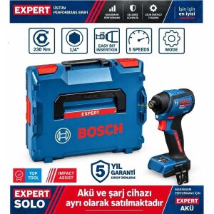Bosch Expert EXDR18V-230 1/4'' Akülü Darbeli Vidalama Makinesi Solo 06019L6400