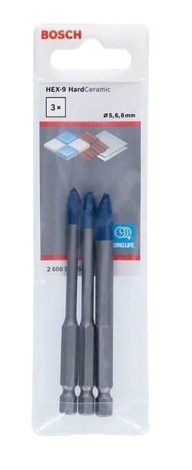 Bosch HEX-9 3'lü Set Sert Seramik ve Cam Delme Ucu 2608579511