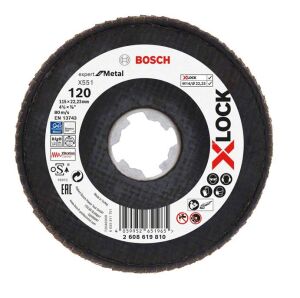 Bosch X-LOCK Flap Disk 115 mm 120 Kum X551 2608619810