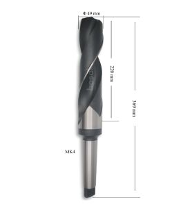 MTE 49 mm Mors Konik Saplı Matkap Ucu HSS (DIN 345)