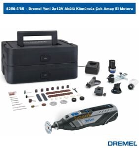 Dremel 8250-5/65 Yeni 2x12V Akülü Kömürsüz Çok Amaç El Motoru F0138250JF