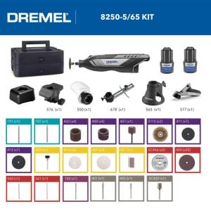 Dremel 8250-5/65 Yeni 2x12V Akülü Kömürsüz Çok Amaç El Motoru F0138250JF