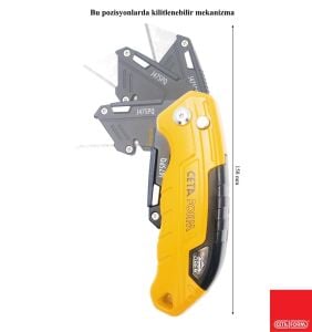 Ceta Form 158 mm Katlanır Maket Bıçağı Trapez Tip J47SPQ