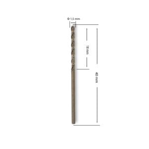 MTE 15,5 mm Paslanmaz Matkap Ucu Altın Seri HSS-E DIN 338