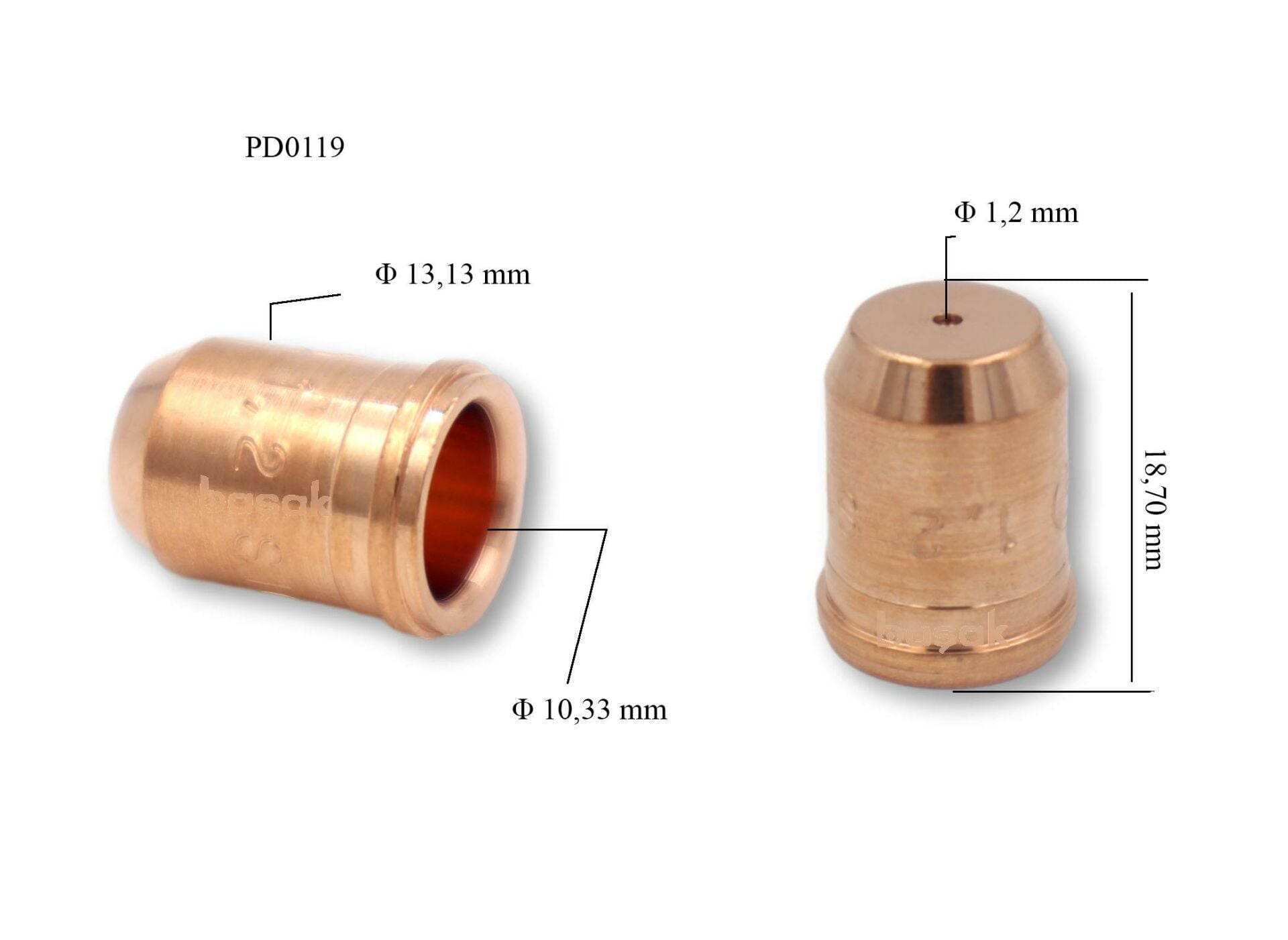 Trafimet S 75-S 105 1,2mm Plazma Kesim Memesi  PD0119-12