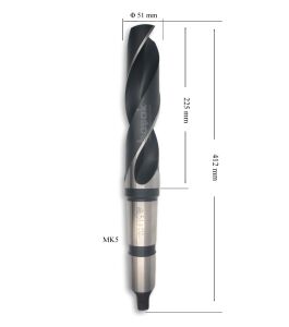 MTE 51 mm Mors Konik Saplı Matkap Ucu HSS (DIN 345)