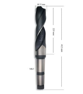 MTE 53 mm Mors Konik Saplı Matkap Ucu HSS (DIN 345)