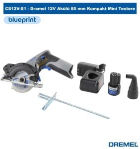 Dremel CS12V-S1 12V Akülü 85 mm Kompakt Mini Testere | Lazer Kılavuzlu USB-C