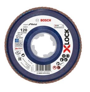 Bosch X-LOCK Flap Disk 115 mm 120 Kum Plastik Taban X551 2608619814