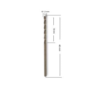 MTE 18,5 mm Paslanmaz Matkap Ucu Altın Seri HSS-E DIN 338