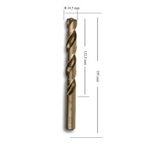 MTE 18,5 mm Paslanmaz Matkap Ucu Altın Seri HSS-E DIN 338
