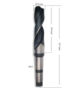 MTE 56 mm Mors Konik Saplı Matkap Ucu HSS (DIN 345)