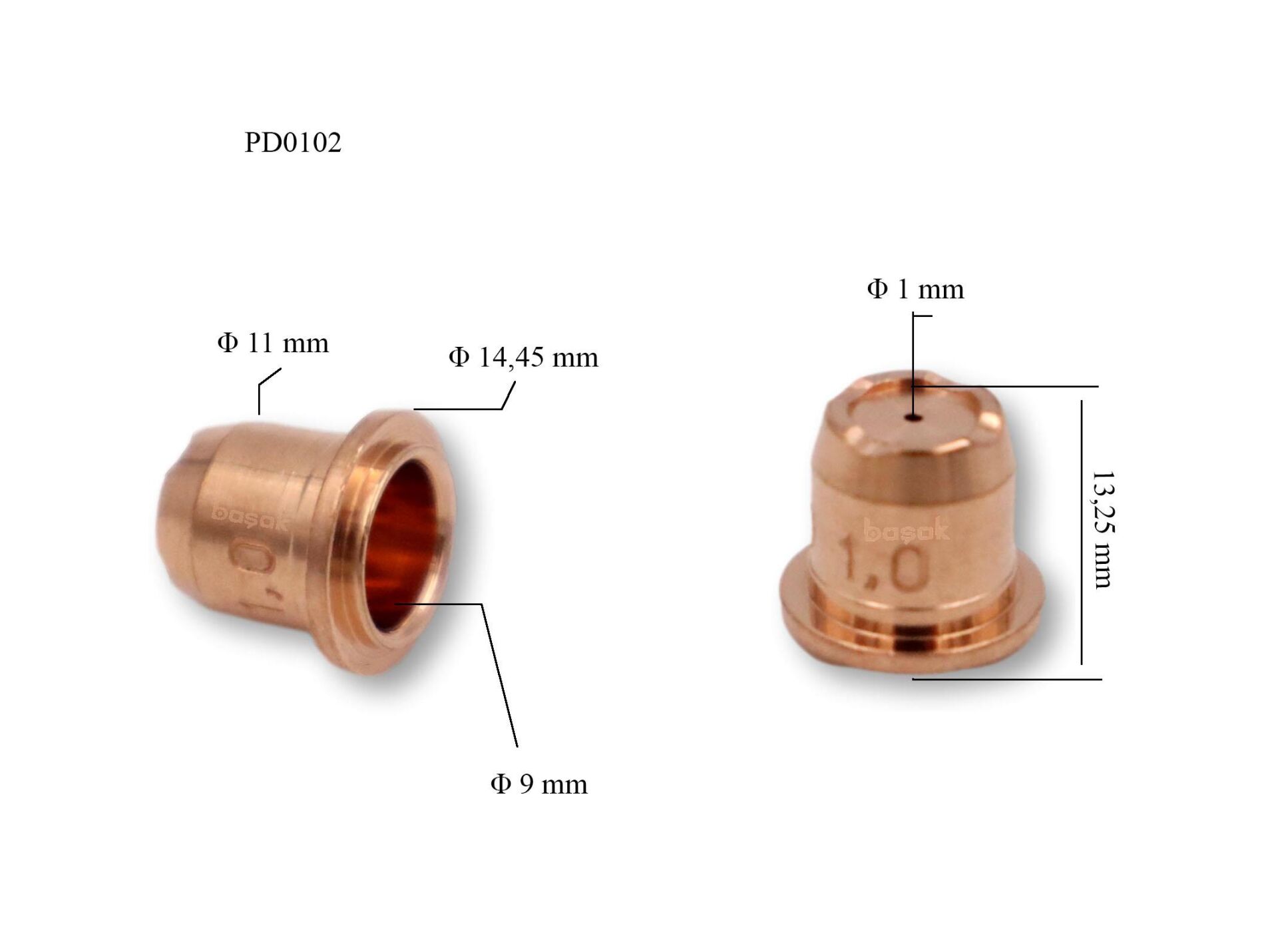 Trafimet S 45 1mm Plazma Kesim Memesi  PD0102-10