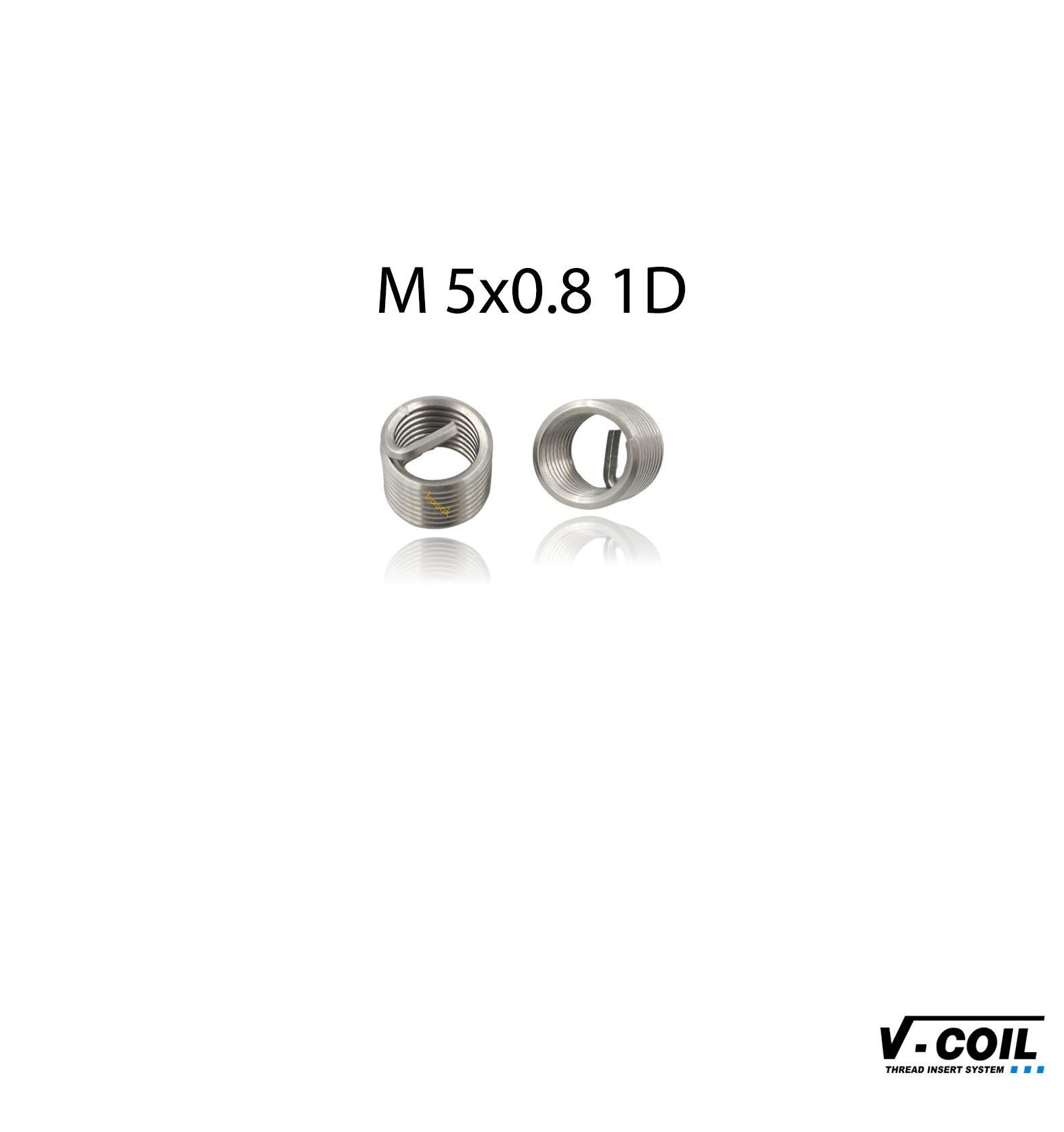 V-Coil M 5x0,8 Tırnaklı 1,0D Helicoil Yay İnox (1 Adet) 07208