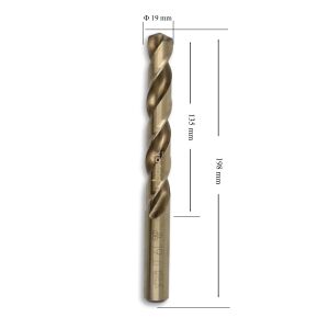 MTE 19 mm Paslanmaz Matkap Ucu Altın Seri HSS-E DIN 338