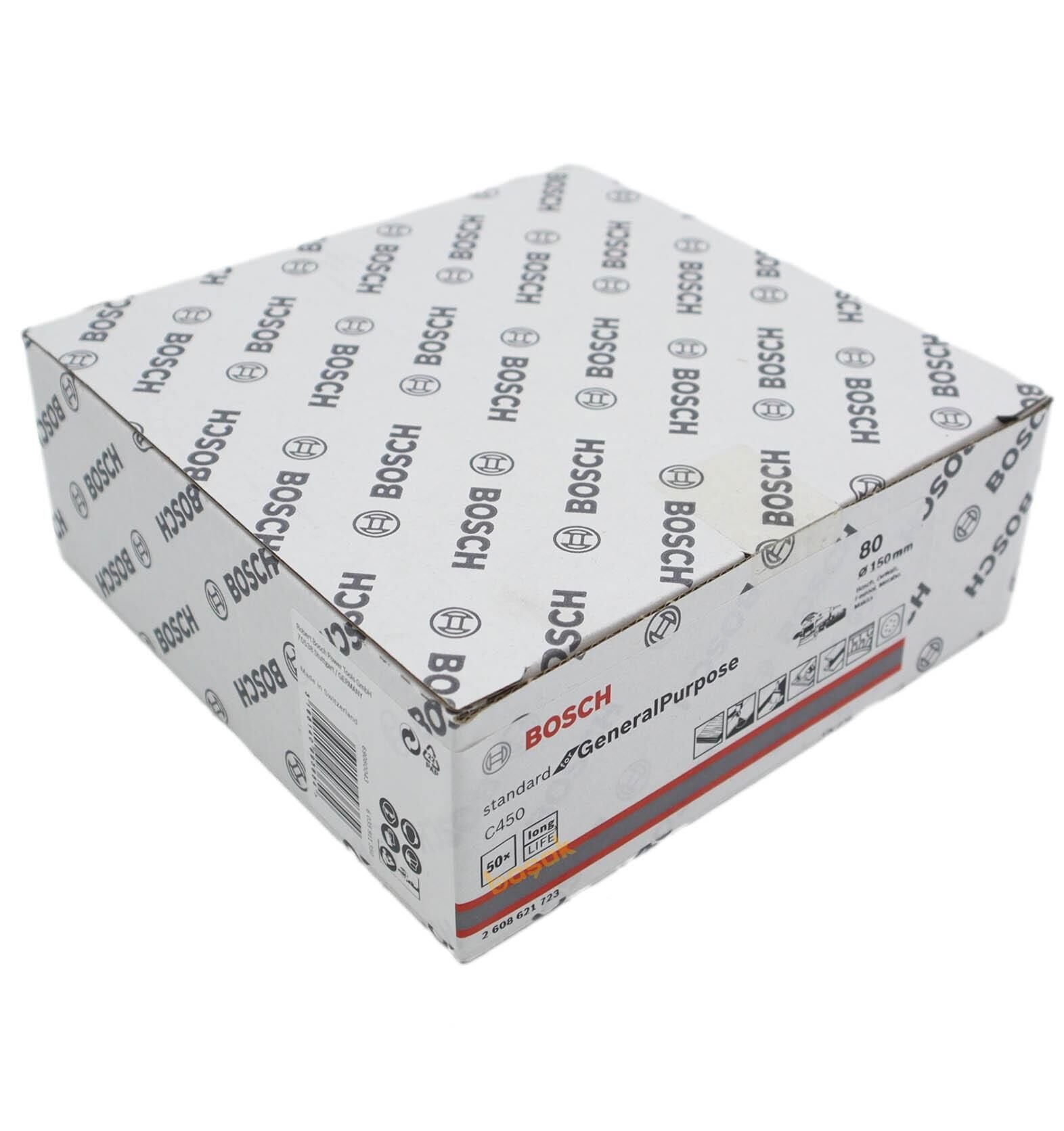 Bosch C450 150 mm 15 Delikli 80 Kum Zımpara Kağıdı 50'li