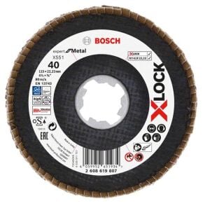 Bosch X-LOCK Flap Disk 115 mm 40 Kum X551 2608619807