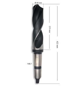 MTE 60 mm Mors Konik Saplı Matkap Ucu HSS (DIN 345)