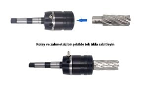 Manyetik Matkap Mors Konik Adaptörü MK2 Otomatik