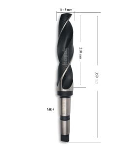 MTE 45 mm Mors Konik Saplı Matkap Ucu HSS (DIN 345)