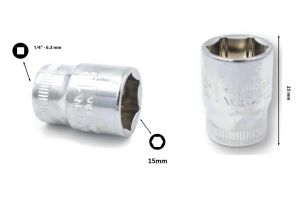 Ceta Form ¼” 15 mm 6 Köşe Lokma Anahtar C02-H150