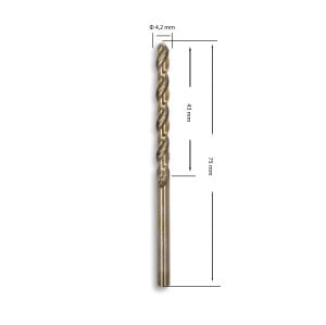 MTE 4,2 mm Paslanmaz Matkap Ucu Altın Seri HSS-E DIN 338