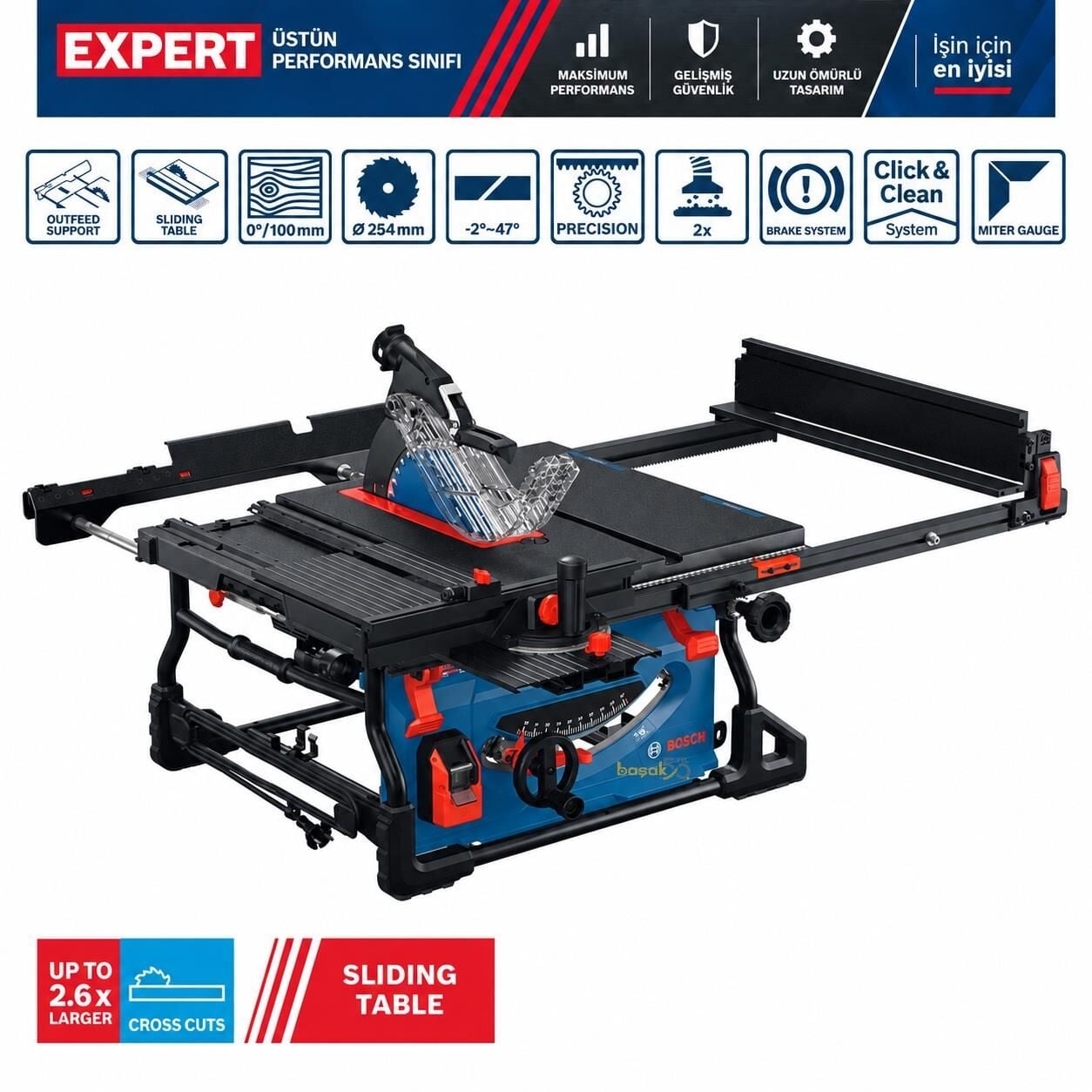 Bosch EXPERT EXTS100-254X 100 mm Kesim Tezgah Tipi Daire Testere 0601B30800