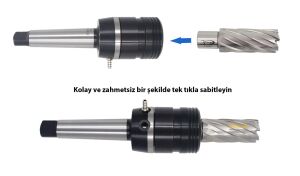 Manyetik Matkap Mors Konik Adaptörü MK3 Otomatik