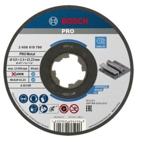 Bosch PRO 115x2,5 mm X-LOCK Metal Kesme Taşı Düz 2608619780