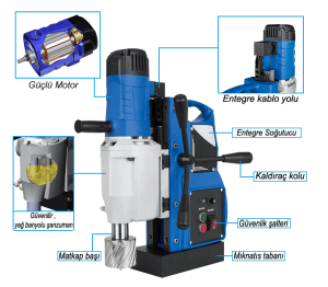 3Keego SMD 75 B 4 Vitesli 75 mm Manyetik Matkap