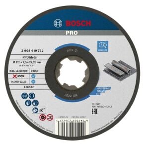 Bosch PRO 125x2,5 mm X-LOCK Metal Kesme Taşı Düz 2608619782
