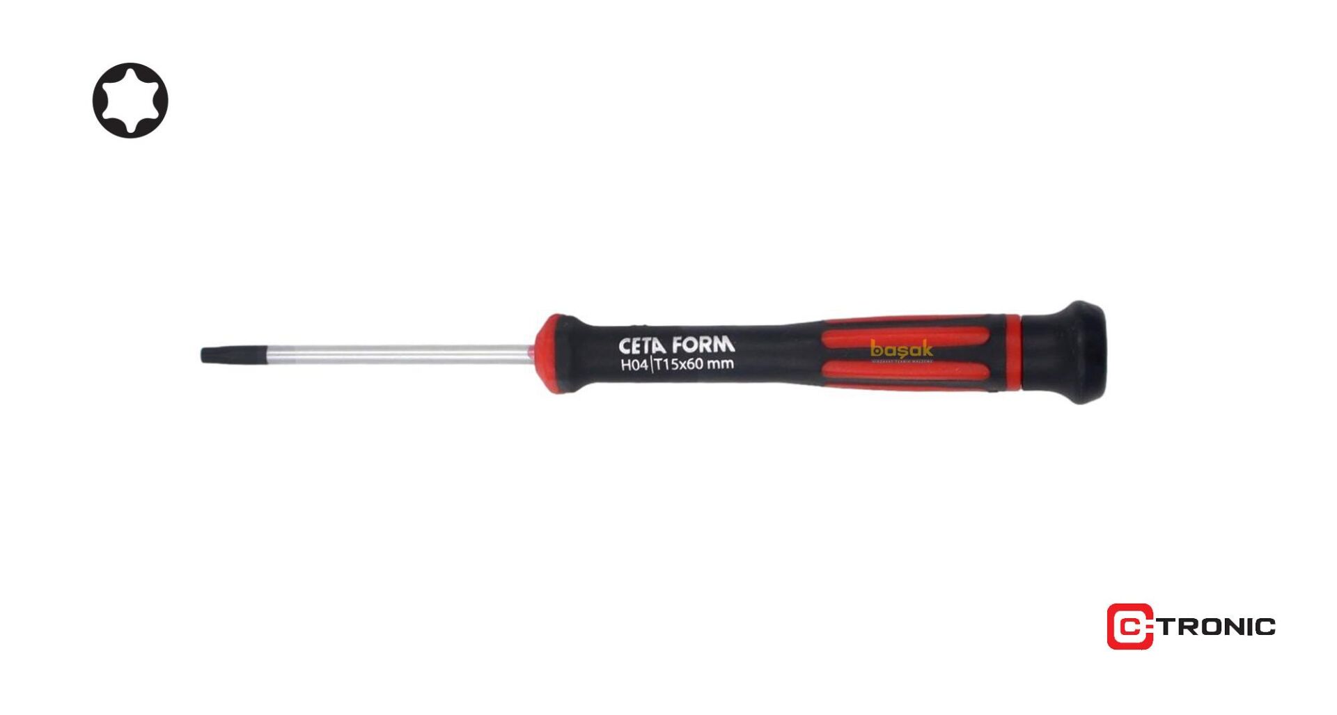 Ceta Form T15 x 60 mm Elektronikçi Torx Tornavida H04-15-060