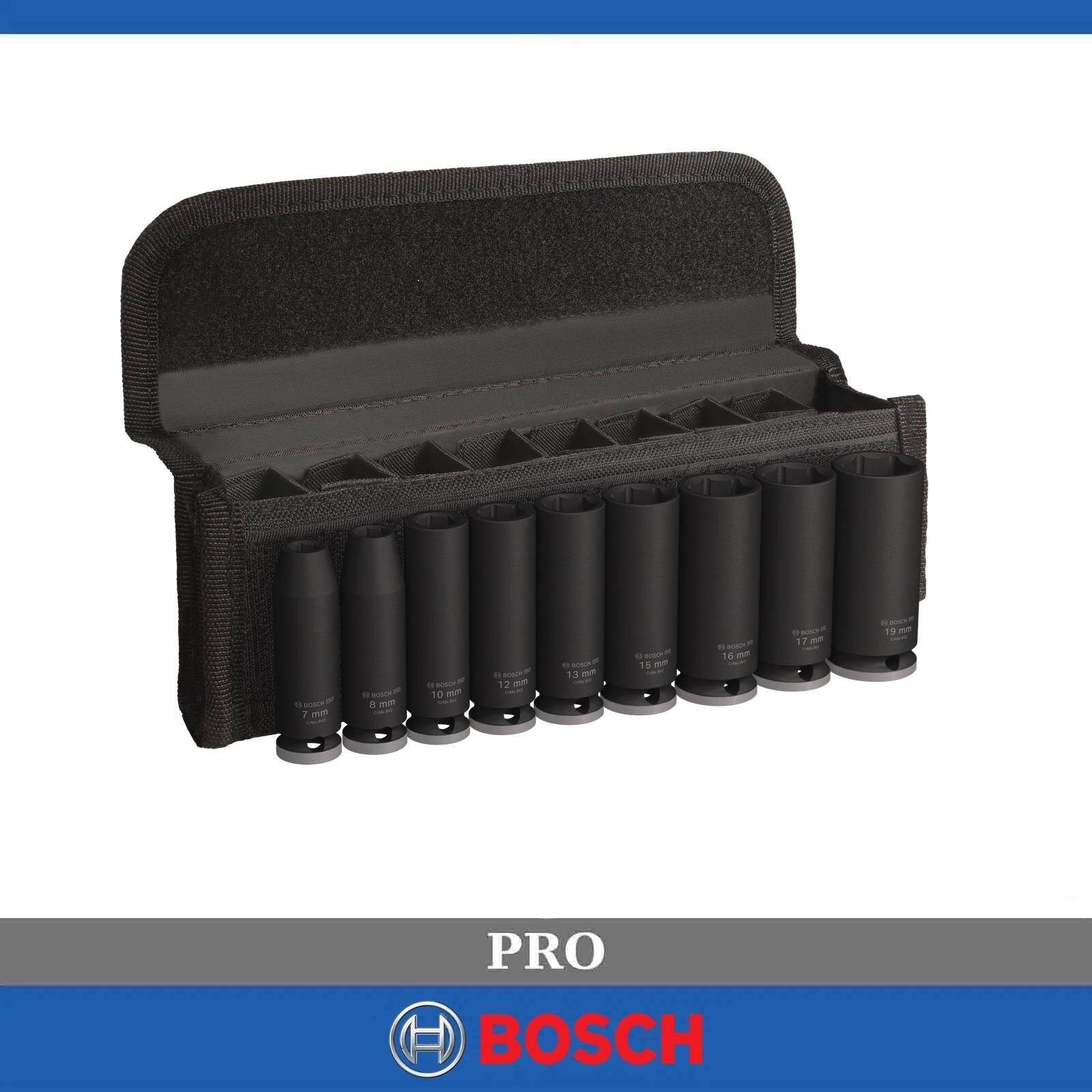 Bosch Pro 3/8'' 7-19 mm Uzun Havalı Lokma Takımı 9 Prç 2608003037