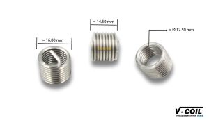 V-Coil M 14x2,0 Tırnaklı 1,5D Helicoil Yay İnox (1 Adet) 07325