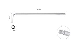 Ceta Form 1.5 mm L Topbaş Allen (Alyan) Anahtar