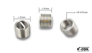 V-Coil M 16x2,0 Tırnaklı 1,5D Helicoil Yay İnox (1 Adet) 07334