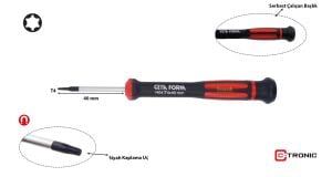 Ceta Form T4 x 40 mm Elektronikçi Torx Tornavida H04-04-040