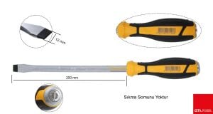 Ceta Form 12x200 mm Düz Uçlu Çekiçlenebilir Darbeli Tornavida F10C-120-200