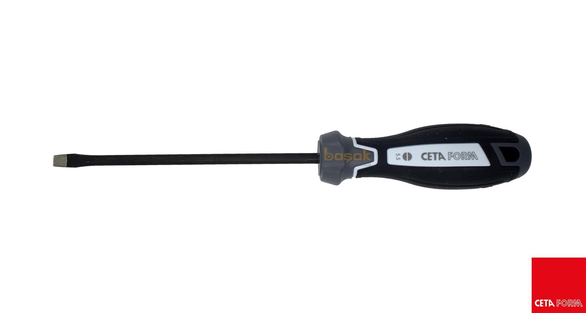 Ceta Form 5.5 x 125 mm Elmas Kayma Önleyici Düz Tornavida F10D-055-125