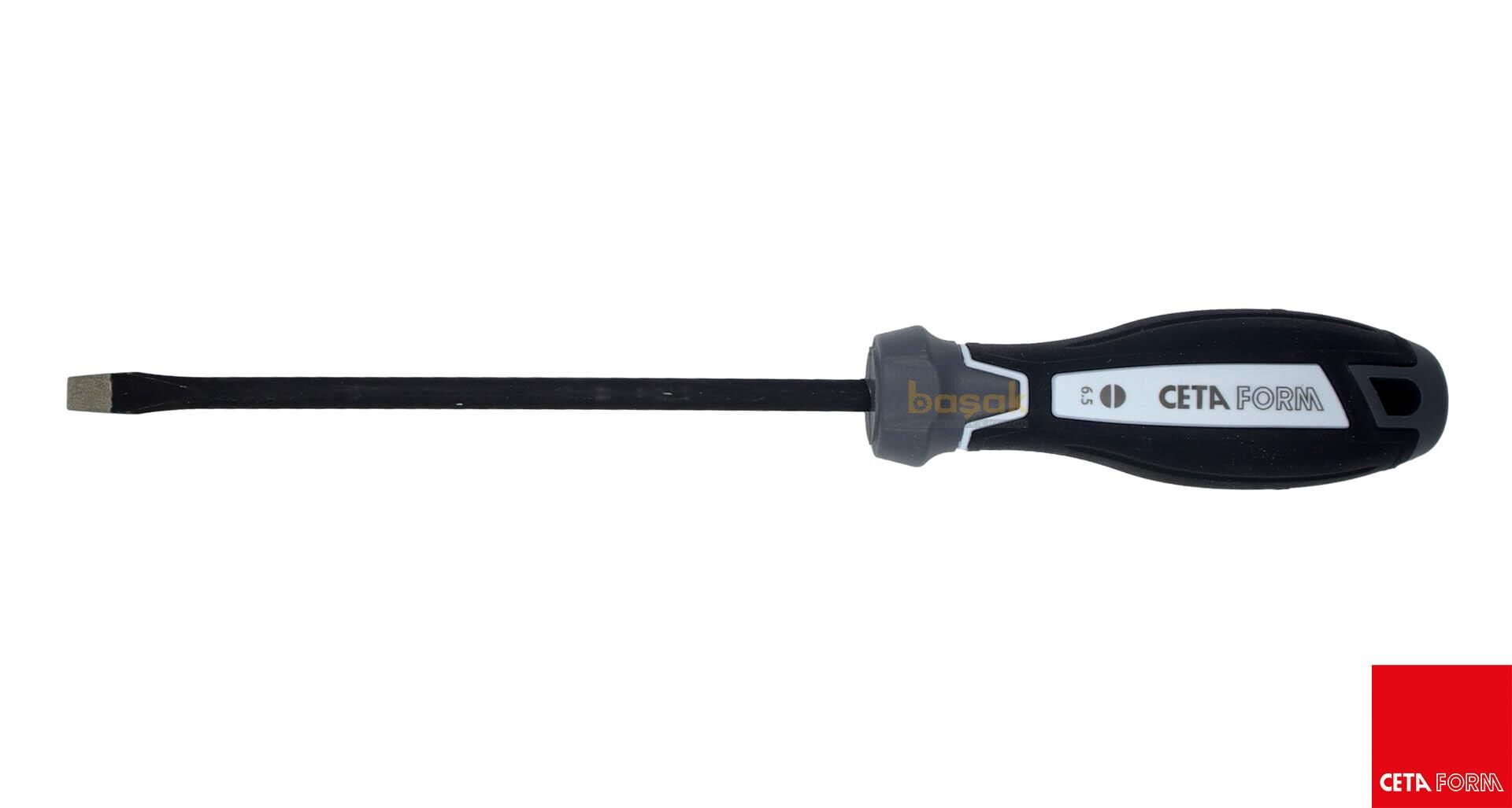 Ceta Form 6.5 x 150 mm Elmas Kayma Önleyici Düz Tornavida F10D-065-150