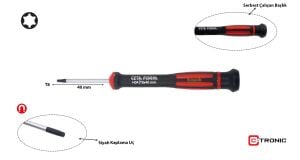 Ceta Form T8 x 40 mm Elektronikçi Torx Tornavida H04-08-040