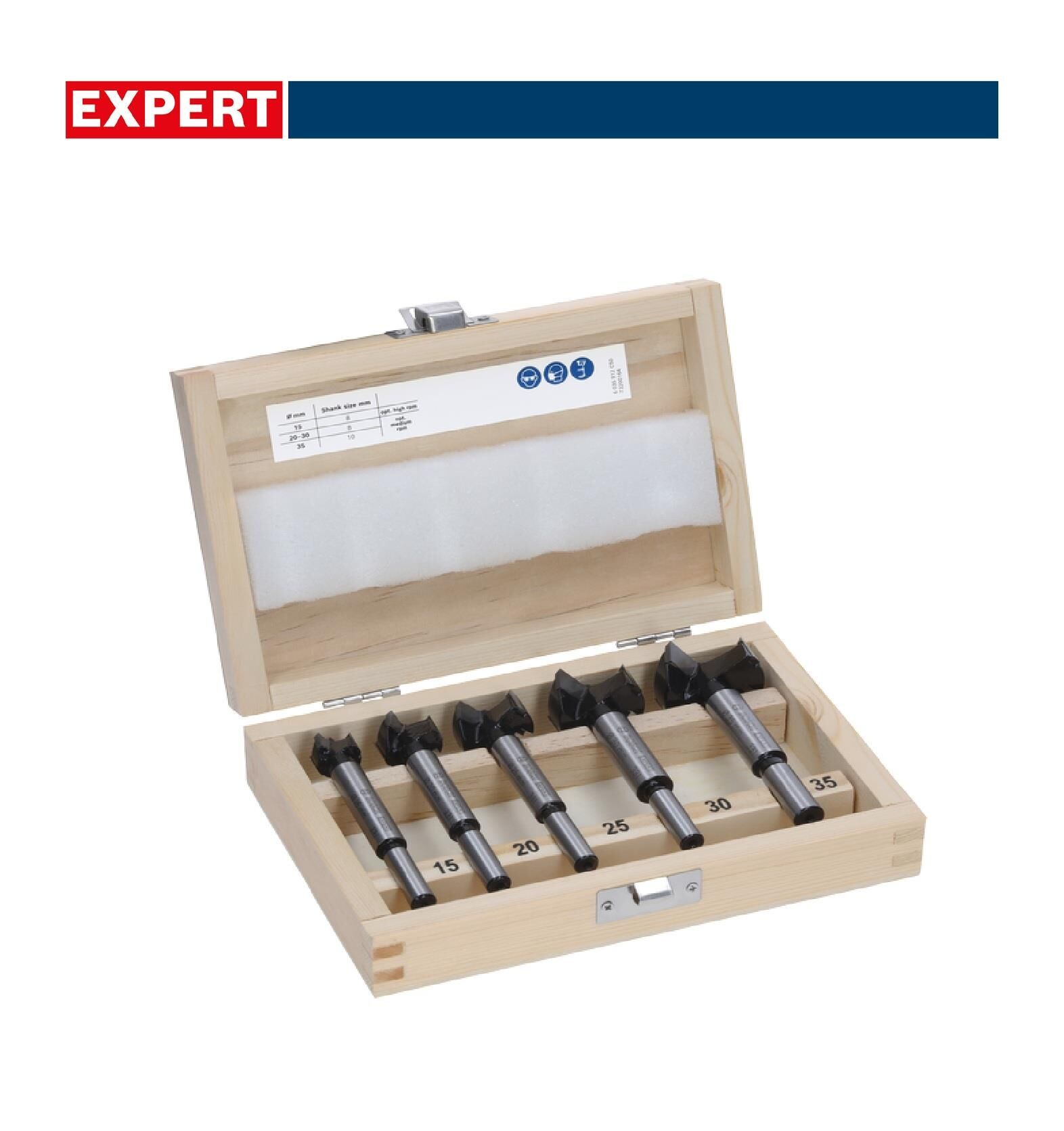 Bosch Expert 15-35 mm Lamine Ahşap Menteşe Delme Ucu 5 Prç 2608901844